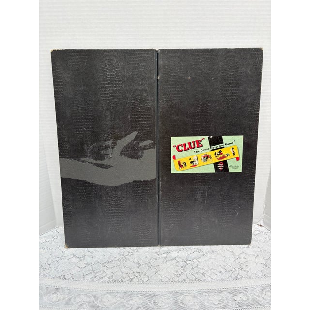 Black Vintage Midcentury Original Clue Game Board and Accessory Pieces For Sale - Image 8 of 12