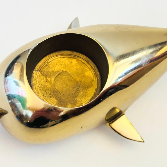 Metal Brass Narwhal Votive Candle Holder For Sale - Image 7 of 9