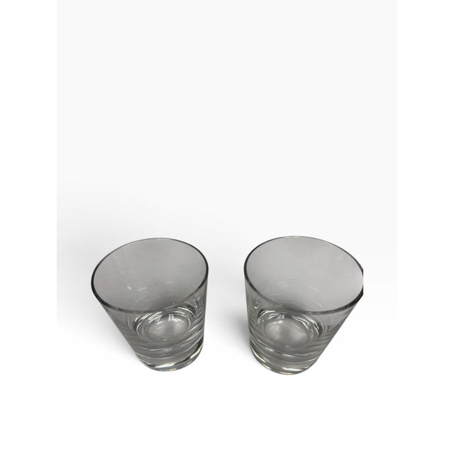 Contemporary Signed Luxury Baccarat Crystal Whiskey Lowball Tumbler Glasses - Pair For Sale - Image 3 of 4