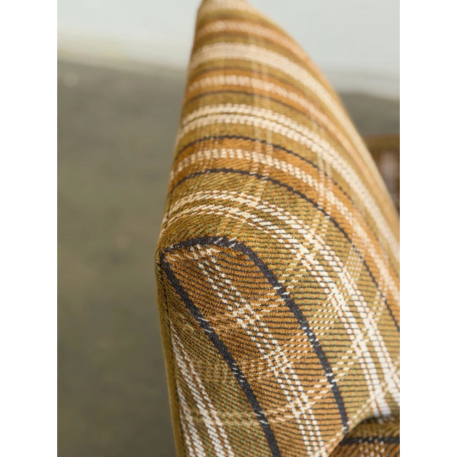 Vintage Plaid & Cane Lounge Chair For Sale - Image 17 of 18
