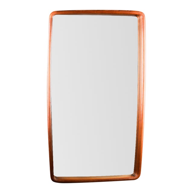 1960s Danish Mid-Century Modern Teak Wall Mirror by Aksel Kjersgaard For Sale