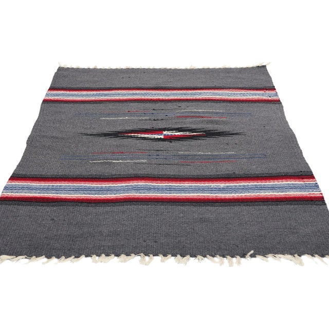 Mexican Vintage New Mexico Chimayo Rug - 03'01 X 05'00 For Sale - Image 3 of 10