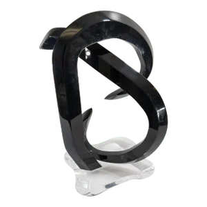 Mid-Century Modern Two Tone Acrylic Sculpture by Hivo Van Teal