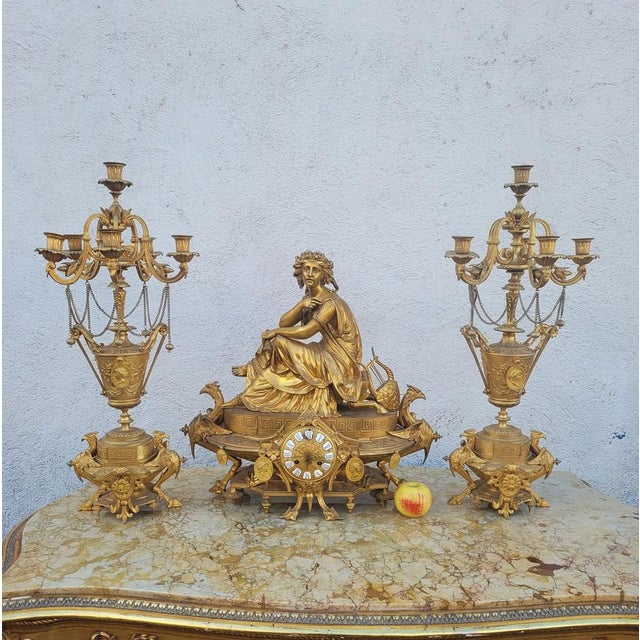 Golden Bronze Garnish, 1800s, Set of 3 For Sale - Image 3 of 18