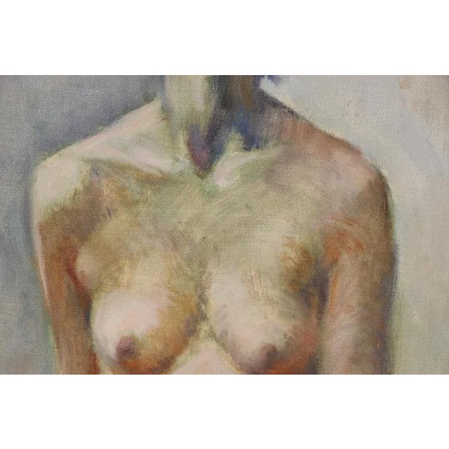Late 20th Century Vintage 20th Century Impressionist Female Nude Oil/Canvas - Listed American Artist - Signed & Framed For Sale - Image 5 of 10