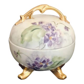 Vintage French Style Porcelain Box For Sale