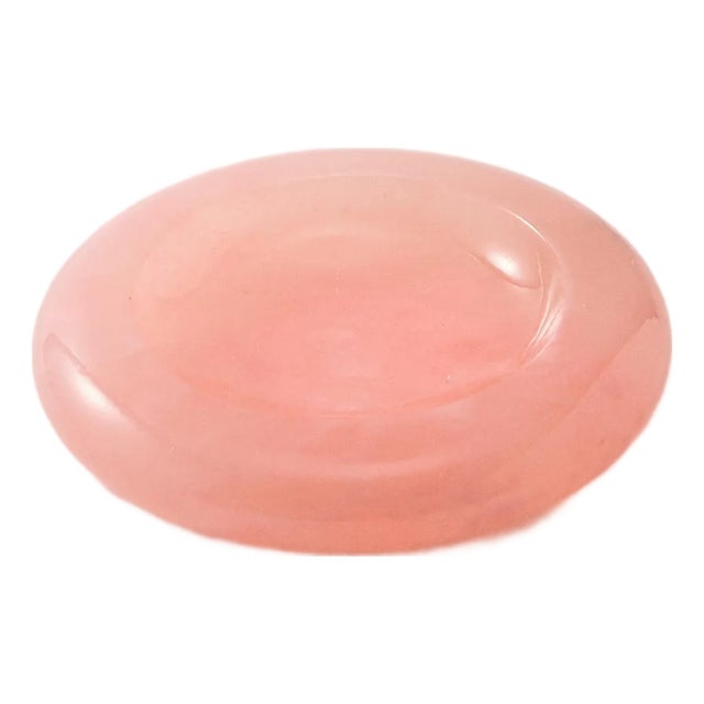 Italian Alabaster Marble Pale Pink Catchall For Sale