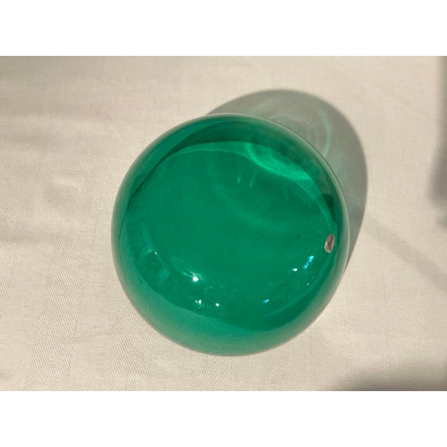 Vintage Reijmyre Green Glass Bowl For Sale - Image 10 of 12