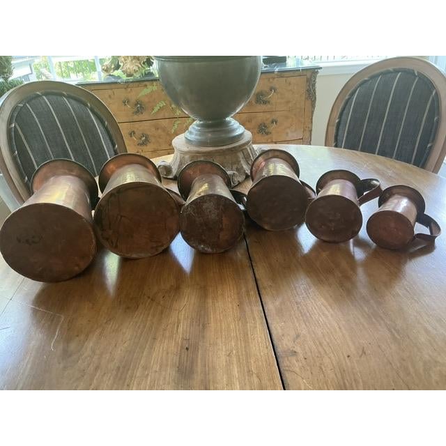Late 19th Century Antique Copper Measures - a Set of Six For Sale - Image 5 of 9