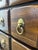 Wood Vintage Lion 3-Drawer Nightstand - Dark Wood, Olive Sage Green, Gold Pulls For Sale - Image 7 of 12