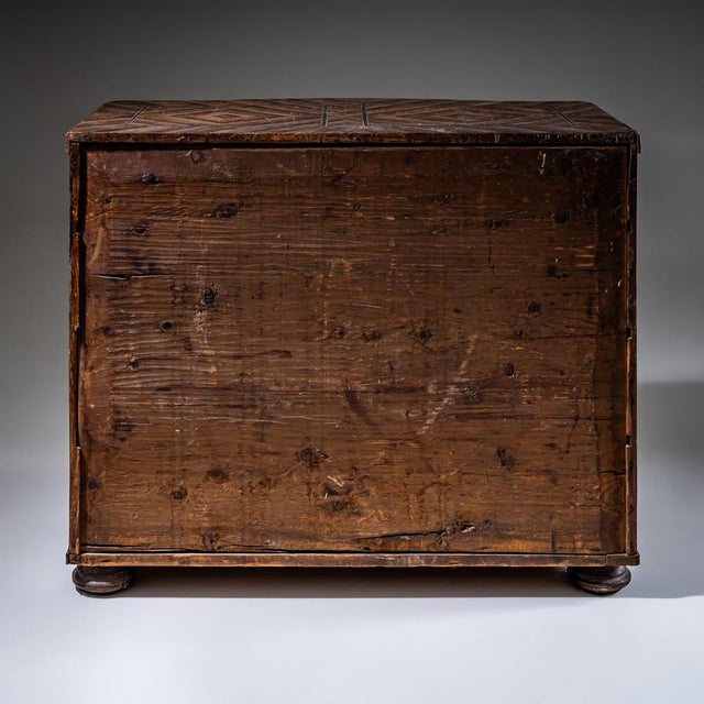 Antique Painted Baroque Chest of Drawers, 1700s For Sale - Image 6 of 10