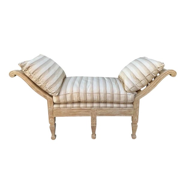 1990s Rose Tarlow Melrose House Settee Chaise Bench For Sale - Image 5 of 5