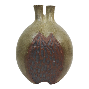 Mid 20th Century Studio Pottery Double Neck Vase