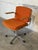 Wood Duba Orange Upholstered Swivel Desk Office Chair Danish Mid-Century Modern 1970s For Sale - Image 7 of 11