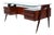 Mid-Century Modern Vittorio Dassi Desk, Wood and Glass, 1950s For Sale