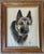 Beautiful, realistic pastel portrait of a German Shepherd dog. Signed and dated, 1983, to the lower right. In wood frame...