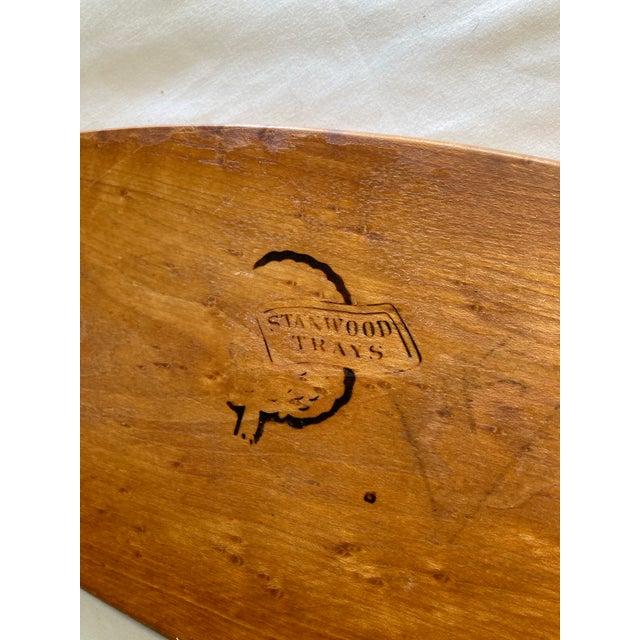 Vintage Stanwood Long Wooden Leaf Serving Tray For Sale In Oklahoma City - Image 6 of 6