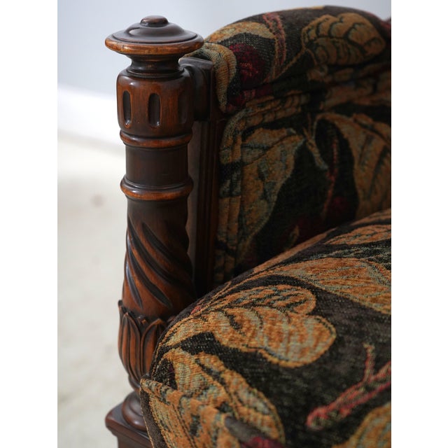 2000 - 2009 Pair of Sherrill French Louis XVI Style Upholstered Bergere Chairs For Sale - Image 5 of 18