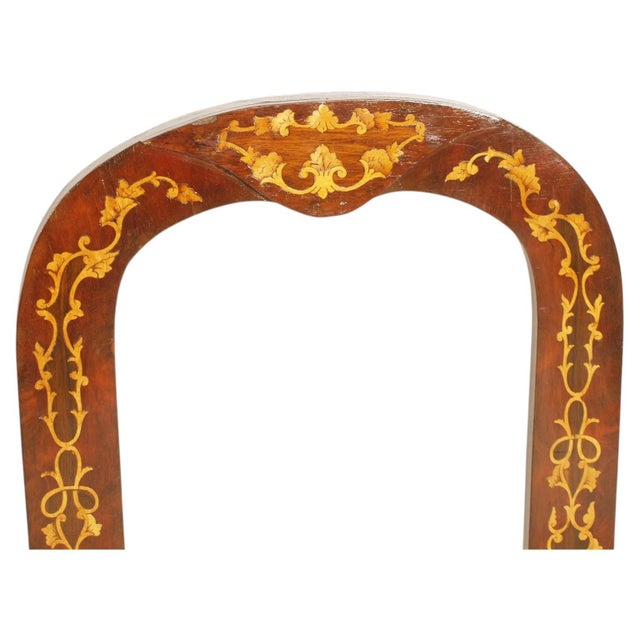 Rococo Venetian Inlaid Walnut Mirror with Rococo Marquetry from Bassanos Ebanistery, 1890s For Sale - Image 3 of 10