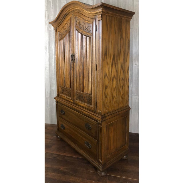 1970s Ethan Allen Royal Charter Oak Armoire Chairish