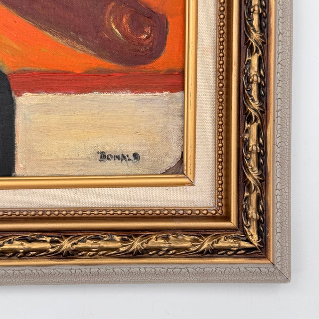 Vintage Original Expressionist Oil Painting For Sale - Image 12 of 12