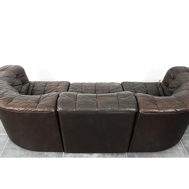 DS-11 3-Seater Sofa in Brown Leather from de Sede, 1960s, Set of 3 For Sale - Image 12 of 16