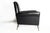Vintage Armchair in Black Leather with Brass Legs, Italy, 1970s For Sale - Image 3 of 6