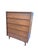 Wood Vintage Mid Century Modern Tall Highboy Dresser in Tessellated Layered Design Chest of Drawers For Sale - Image 7 of 9
