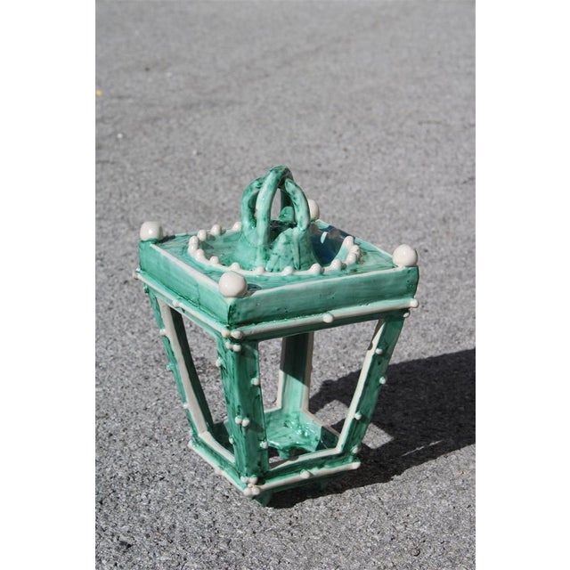 Vintage Vietri Ceramic Lantern, 1950 For Sale - Image 11 of 11