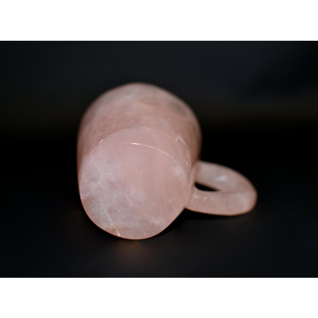 Rose Quartz Cup Mug Natural Gemstone For Sale - Image 13 of 13