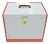 Orange Document Box in Coloured Metal Sheet For Sale