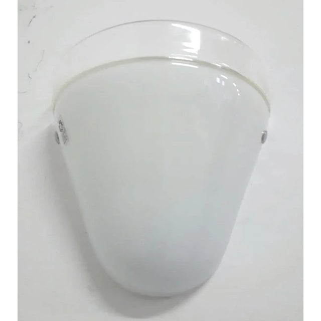 Leucos 1960s Milky White Sconces by Leucos, a Pair For Sale - Image 4 of 12