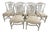 Set of 6 Habersham Silver Painted Wheat-Back Dining Chairs For Sale