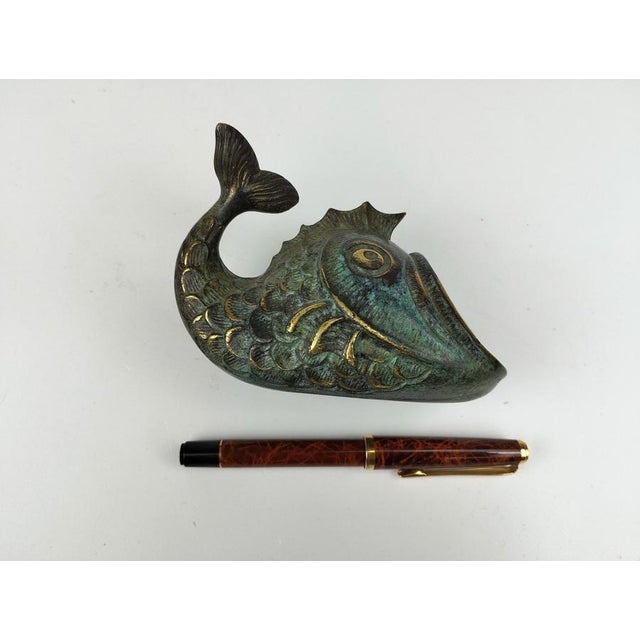 Black Mid-Century Bronze Fish Ashtrays by Walter Bosse, 1950s, Set of 2 For Sale - Image 8 of 10