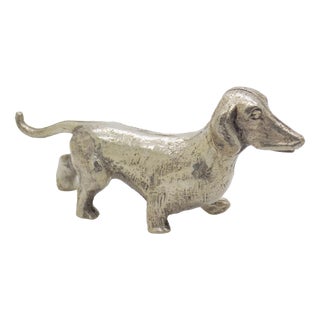 Vintage Italian Silver 800 Dachshund Figurine, 1950s For Sale