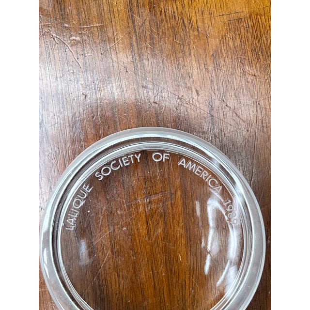 Transparent Vintage Lalique France Ballerina Frosted Crystal Covered Powder Box For Sale - Image 8 of 12