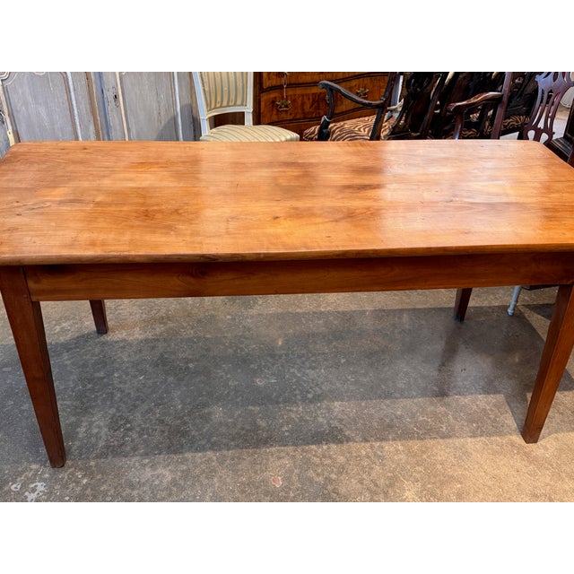 Brown 19th Century French Cherry Farm Table For Sale - Image 8 of 9