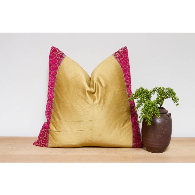 Textile Sunbeam Festive Silk Euro Pillow Cover For Sale - Image 7 of 7