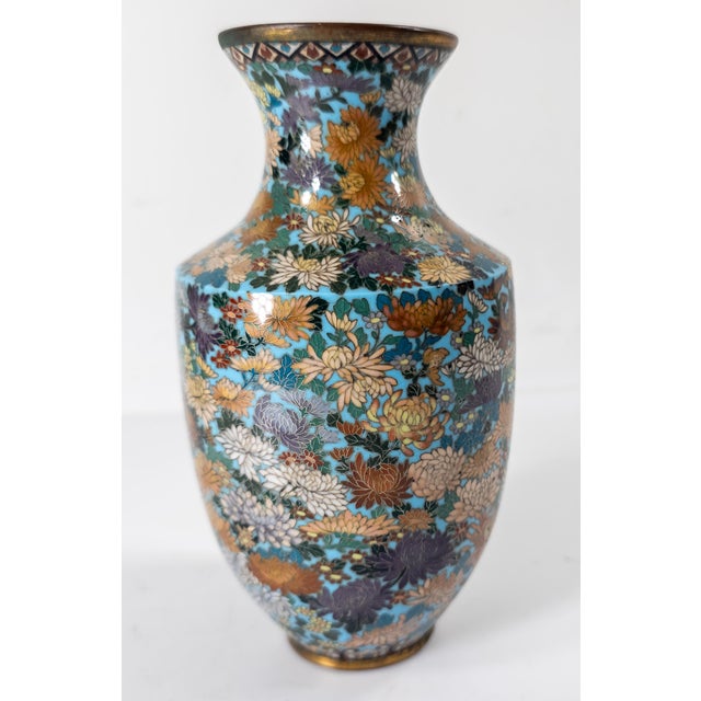 19th Century Japanese Meiji or Chinese Cloisonne Enamel Vase With Millefiori Design For Sale - Image 4 of 18