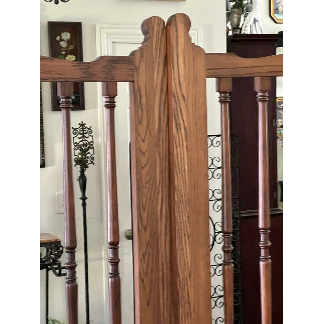 Vintage Carved Wood Double Sided Gate For Sale In Chicago - Image 6 of 10