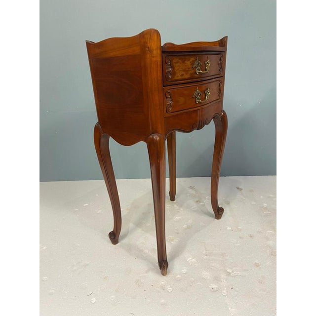 French Walnut Nightstands, 1920s, Set of 2 For Sale - Image 9 of 17
