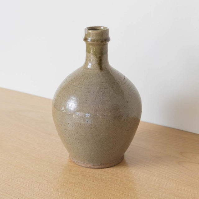 Japanese Vintage Japanese Stoneware Tokkuri Bottle For Sale - Image 3 of 8