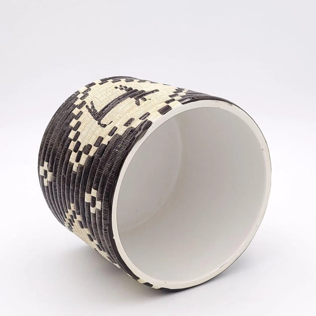 Brown Set of Three Vintage Cachepots Inspired by Indian Design, Circa 1970 For Sale - Image 8 of 12