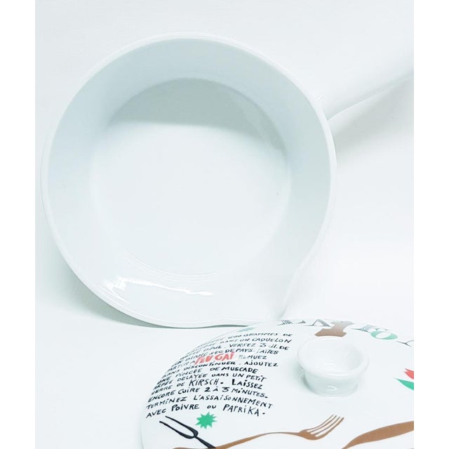 Porcelain Fondue Pot with Recipe by Schönwald For Sale - Image 9 of 12