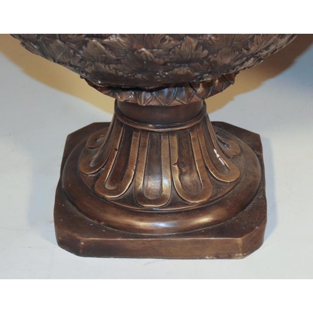 Bronze Circa 1850 Neoclassical Patinated Bronze Urns - A Pair For Sale - Image 8 of 12