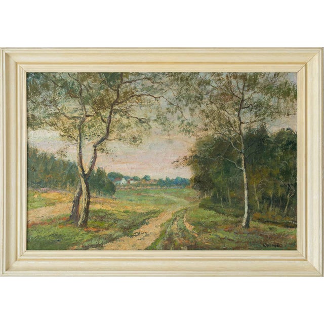 Dutch Impressionist Landscape Oil Painting, Country Path & Farmhouse, by Jacobus Doeser, Early 20th Century For Sale - Image 18 of 18