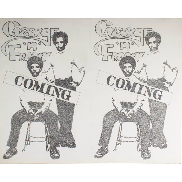 A graphite drawing by American artist James Spencer Russell (1915-2000). Titled "George N' Frank Coming," the composition...