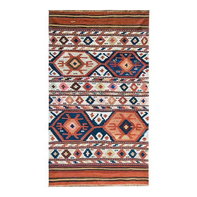 Early 20th Century Persian Azari Kilim Rug For Sale