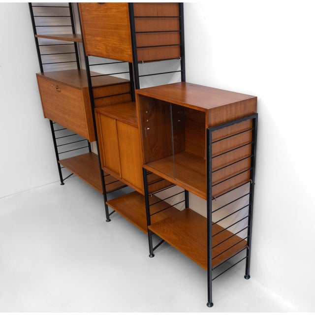 Mid-Century Ladderax 6-Bay Shelving System by Robert Heal for Staples Cricklewood, 1960s, Set of 6 For Sale - Image 4 of 18