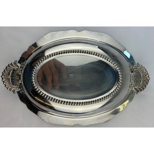 1960s Vintage Silverplate Serving Dish For Sale - Image 9 of 13